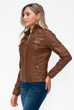Load image into Gallery viewer, YMI Removable Faux Layered Multi-Pocket Jacket with Fuzzy Hood