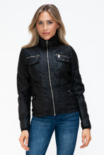 Load image into Gallery viewer, YMI Removable Faux Layered Multi-Pocket Jacket with Fuzzy Hood