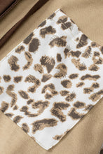 Load image into Gallery viewer, Leopard Drawstring Chest Pocket Hoodie