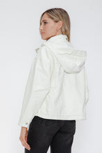 Load image into Gallery viewer, How Dare U Drawstring Hem PU Leather Zip Up Jacket