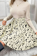 Load image into Gallery viewer, Printed Tie Waist Mock Neck Long Sleeve Dress