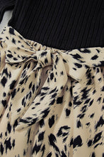 Load image into Gallery viewer, Printed Tie Waist Mock Neck Long Sleeve Dress