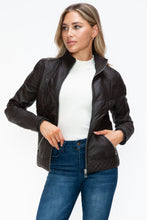 Load image into Gallery viewer, YMI Faux Layered Double-Zipper Jacket with Fuzzy Hood