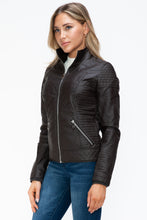 Load image into Gallery viewer, YMI Faux Layered Double-Zipper Jacket with Fuzzy Hood