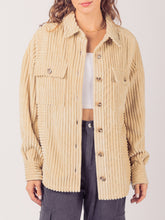 Load image into Gallery viewer, Button Up Long Sleeve Corduroy Jacket