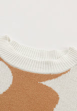 Load image into Gallery viewer, Contrast Flower Mock Neck Long Sleeve Sweater
