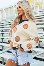 Load image into Gallery viewer, Sequin Basketball Long Sleeve Sweatshirt
