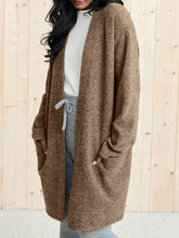 Load image into Gallery viewer, Open Front Long Sleeve Cardigan with Pockets