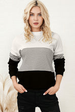Load image into Gallery viewer, Striped Color Block Long Sleeve Knit Top