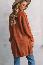 Load image into Gallery viewer, Open Front Textured Cardigan with Pockets