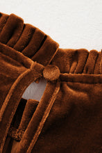 Load image into Gallery viewer, Frill Mock Neck Puff Sleeve Blouse