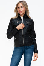 Load image into Gallery viewer, YMI Removable Faux Layered Multi-Pocket Jacket with Fuzzy Hood