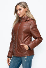 Load image into Gallery viewer, How Dare U Pocketed Zip Up Puffer Jacket with Removable Hood