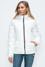 Load image into Gallery viewer, How Dare U Pocketed Zip Up Puffer Jacket with Removable Hood