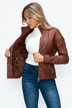 Load image into Gallery viewer, YMI Faux Layered Double-Zipper Jacket with Fuzzy Hood