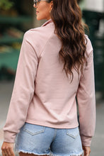Load image into Gallery viewer, Textured Quarter Zip Long Sleeve Sweatshirt