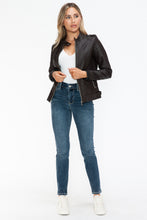 Load image into Gallery viewer, Snobbish PU Leather Biker Jacket with Side Zip Pockets