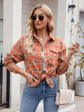 Load image into Gallery viewer, Mandy Plaid Button Up Long Sleeve Shirt