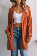 Load image into Gallery viewer, Open Front Textured Cardigan with Pockets