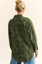 Load image into Gallery viewer, Davi & Dani Curved Hem Diamond Quilted Button Up Denim Shacket