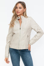 Load image into Gallery viewer, Snobbish PU Leather Biker Jacket with Side Zip Pockets