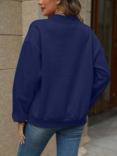 Load image into Gallery viewer, V-Neck Long Sleeve Dropped Shoulder Sweatshirt