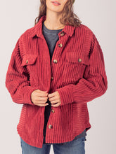Load image into Gallery viewer, Button Up Long Sleeve Corduroy Jacket