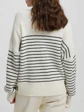 Load image into Gallery viewer, Striped Half Zip Long Sleeve Sweater