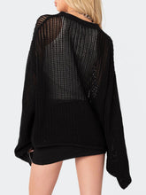 Load image into Gallery viewer, Star Round Neck Long Sleeve Knit Top