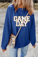 Load image into Gallery viewer, GAME DAY Round Neck Long Sleeve Sweatshirt