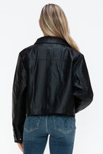 Load image into Gallery viewer, Snobbish Snap Down Long Sleeve PU Leather Jacket