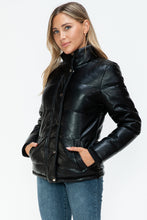 Load image into Gallery viewer, YMI Pocketed Zip Up Turtleneck Puffer Jacket