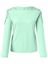 Load image into Gallery viewer, Full Size Cutout Round Neck Long Sleeve T-Shirt