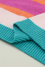 Load image into Gallery viewer, Striped Round Neck Drop Shoulder Sweater
