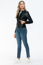 Load image into Gallery viewer, Snobbish PU Leather Zip Up Jacket with Pockets
