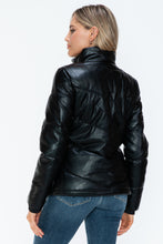 Load image into Gallery viewer, Snobbish Pocketed Zip Up Turtleneck Puffer Jacket