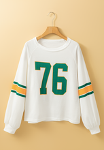 Load image into Gallery viewer, Number 76 Round Neck Long Sleeve Top