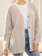 Load image into Gallery viewer, Button Down V-Neck Long Sleeve Cardigan