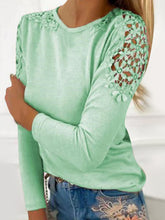Load image into Gallery viewer, Full Size Cutout Round Neck Long Sleeve T-Shirt
