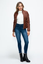 Load image into Gallery viewer, YMI Faux Layered Double-Zipper Jacket with Fuzzy Hood