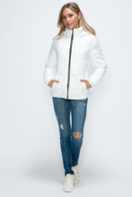 Load image into Gallery viewer, How Dare U Pocketed Zip Up Puffer Jacket with Removable Hood