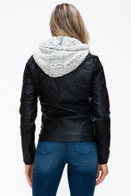 Load image into Gallery viewer, YMI Removable Faux Layered Multi-Pocket Jacket with Fuzzy Hood