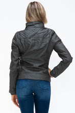 Load image into Gallery viewer, YMI Faux Layered Double-Zipper Jacket with Fuzzy Hood