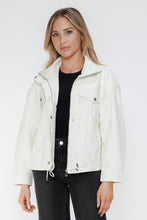 Load image into Gallery viewer, How Dare U Drawstring Hem PU Leather Zip Up Jacket