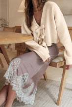Load image into Gallery viewer, Bowknot Front V Neck Long Sleeve Cardigan