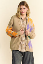Load image into Gallery viewer, Davi & Dani Argyle V-Neck Dropped Shoulder Cardigan