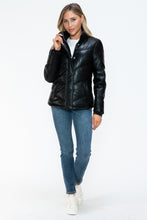 Load image into Gallery viewer, Snobbish Pocketed Zip Up Turtleneck Puffer Jacket