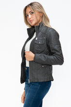 Load image into Gallery viewer, YMI Removable Faux Layered Multi-Pocket Jacket with Fuzzy Hood