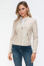 Load image into Gallery viewer, Snobbish PU Leather Zip Up Jacket with Pockets