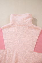 Load image into Gallery viewer, Exposed Seam Fuzzy Patchwork Quarter Zip Sweatshirt